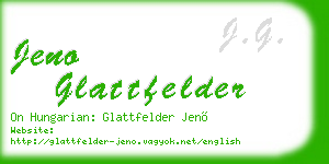 jeno glattfelder business card