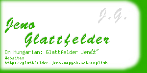 jeno glattfelder business card